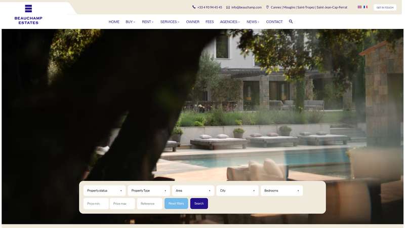 Homepage of Beauchamp Estates (beauchamp.com) -- Maad House brand review