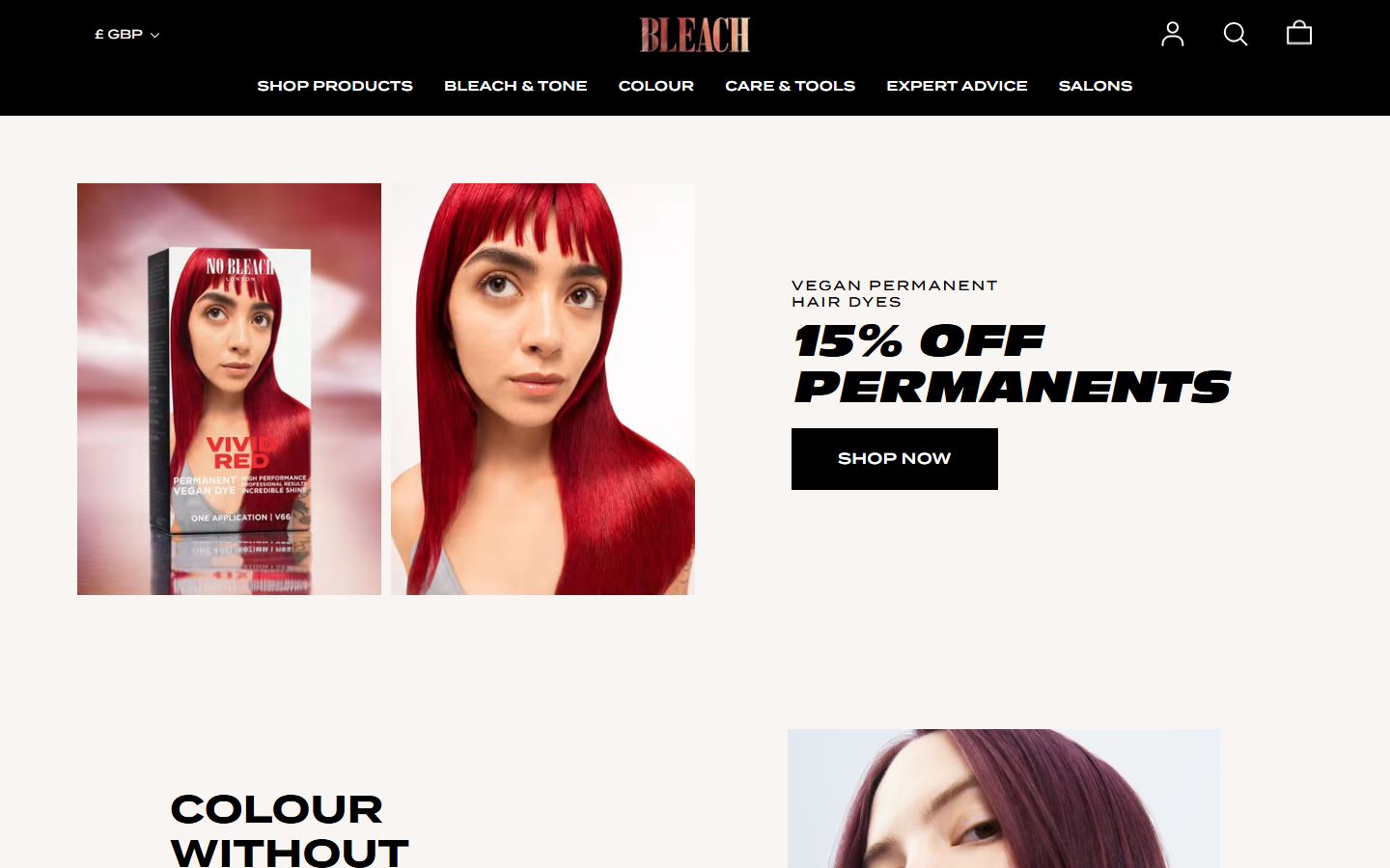 Homepage of Bleach London (bleachlondon.com) -- Maad House brand review