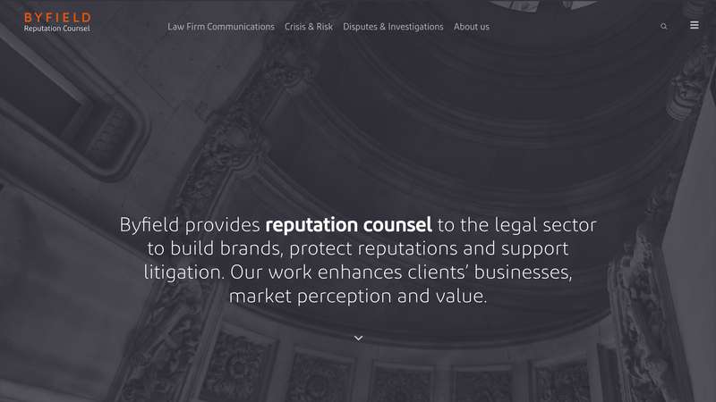 Homepage of Byfield Consultancy (byfieldconsultancy.com) -- Maad House brand review