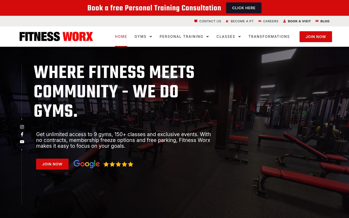 Homepage of Fitness Worx (fitness-worx.com) -- Maad House brand review