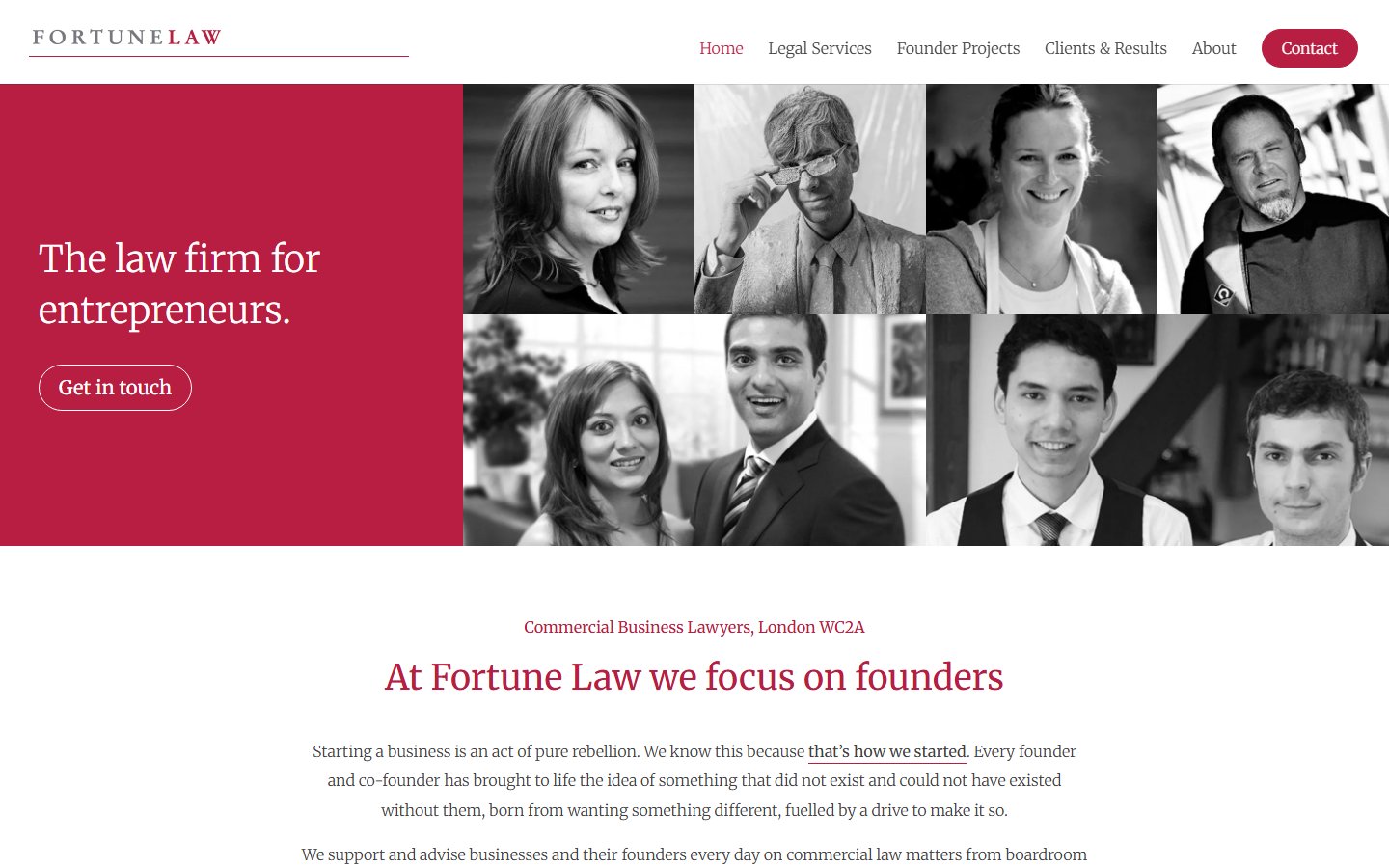 Homepage of Fortune Law (www.fortunelaw.com) -- Maad House brand review