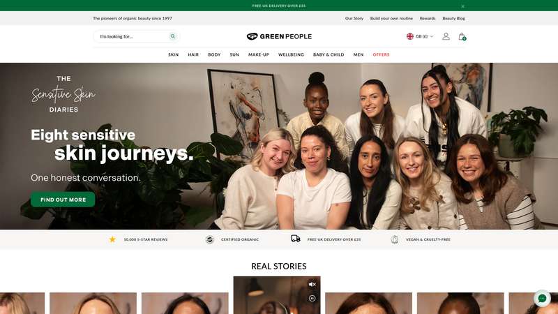 Homepage of Green People (greenpeople.co.uk) -- Maad House brand review