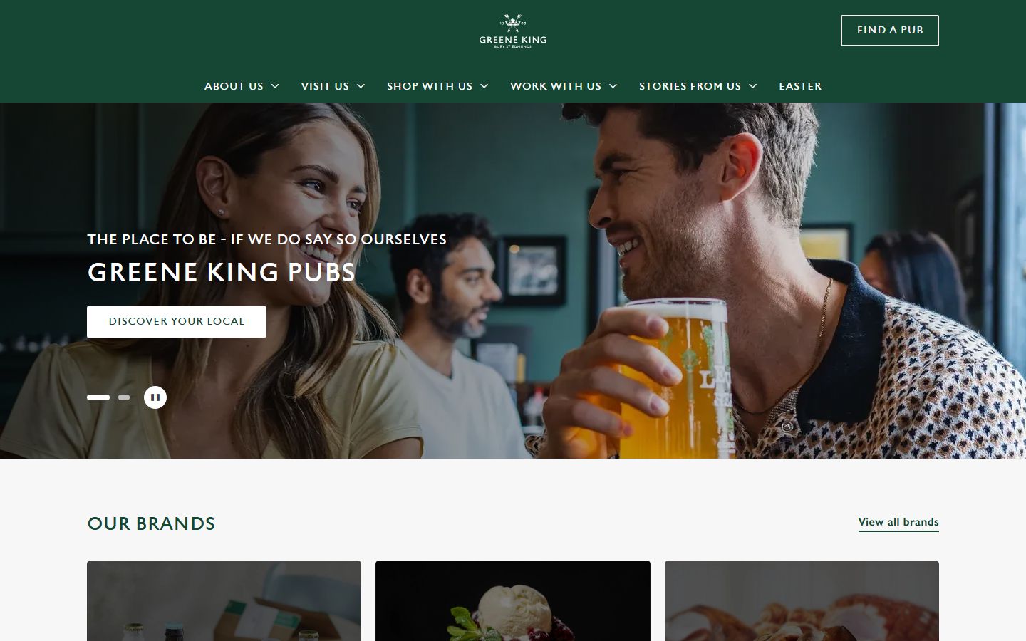 Homepage of Greene King (greeneking.co.uk) -- Maad House brand review