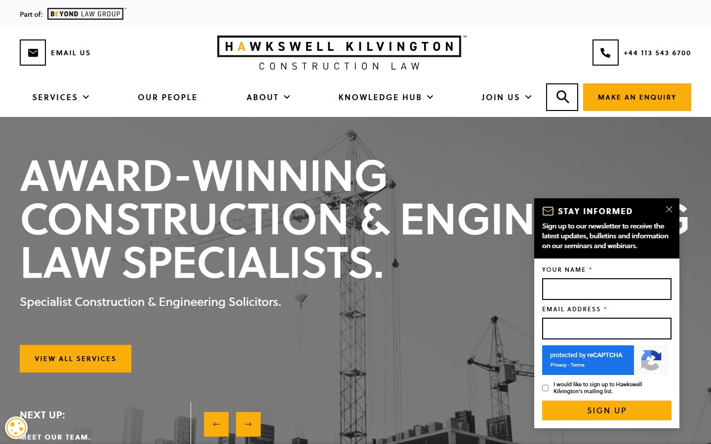 Homepage of Hawkswell Kilvington (hklegal.co.uk) -- Maad House brand review