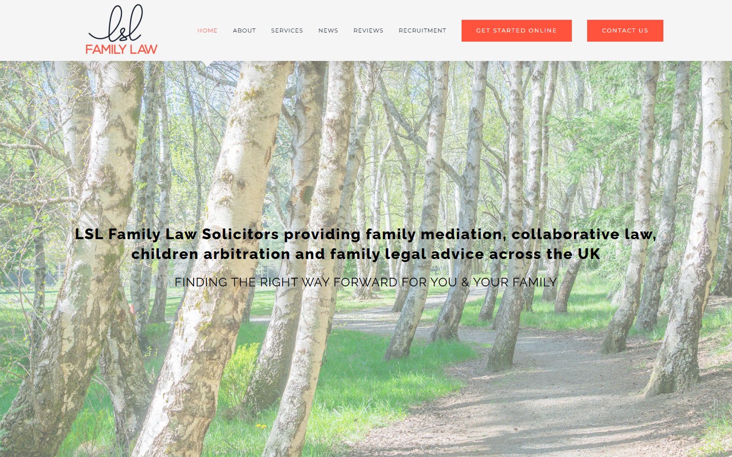 Homepage of LSL Family Law (www.lslfamilylaw.co.uk) -- Maad House brand review