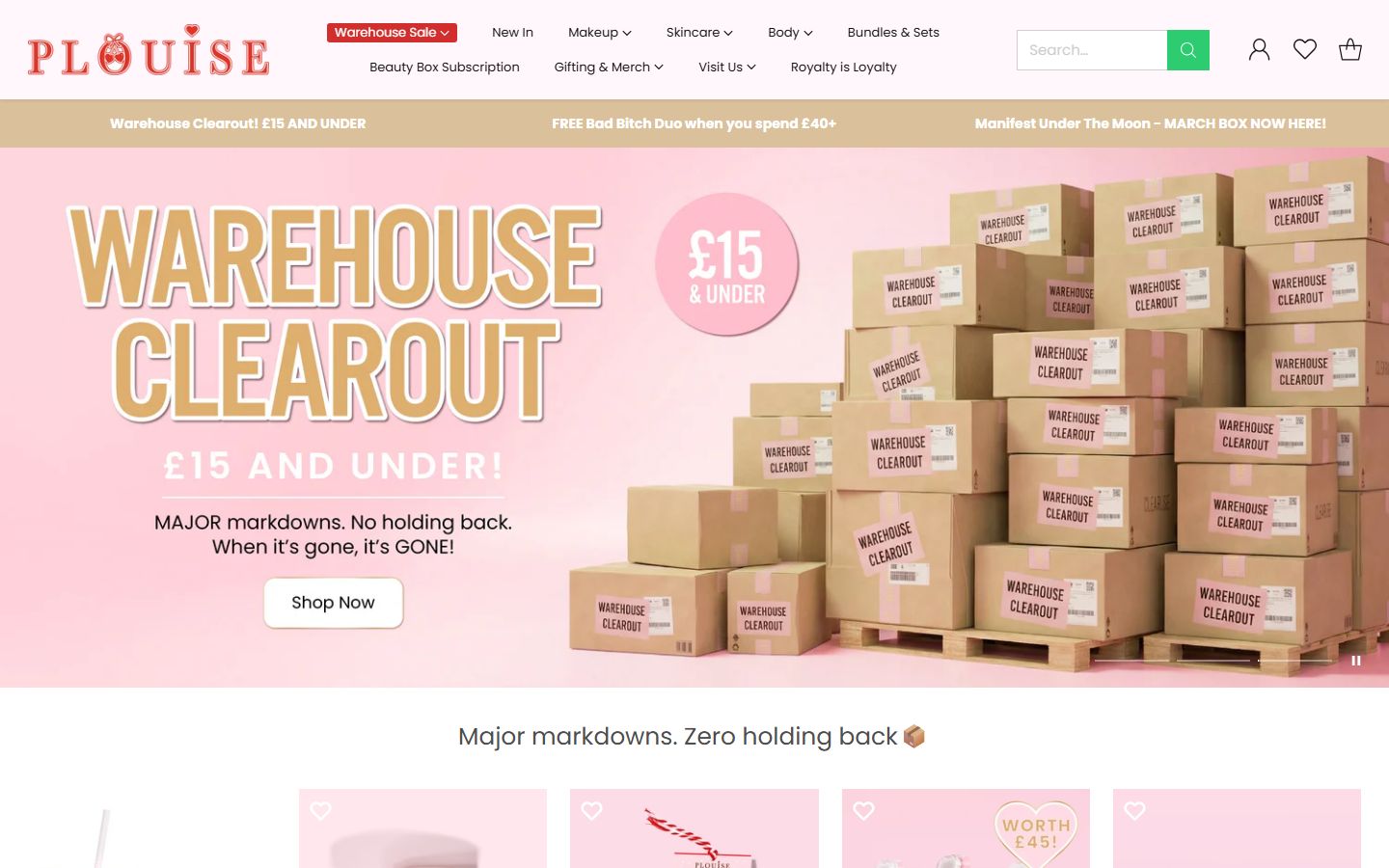 Homepage of P.Louise (plouise.co.uk) -- Maad House brand review