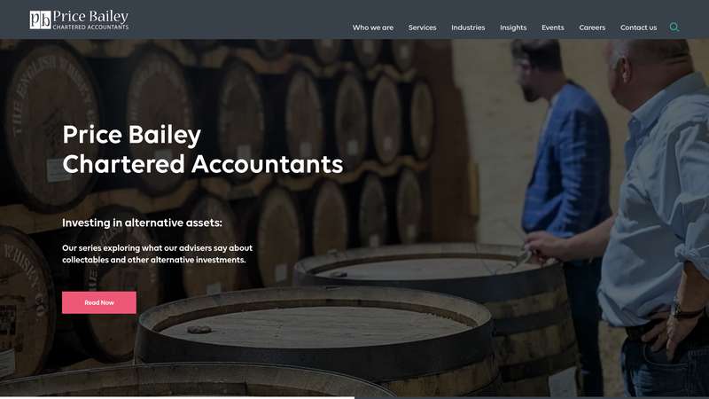 Homepage of Price Bailey (pricebailey.co.uk) -- Maad House brand review