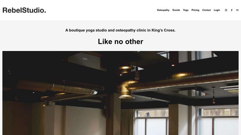 Homepage of RebelStudio (rebelstudio.co.uk) -- Maad House brand review