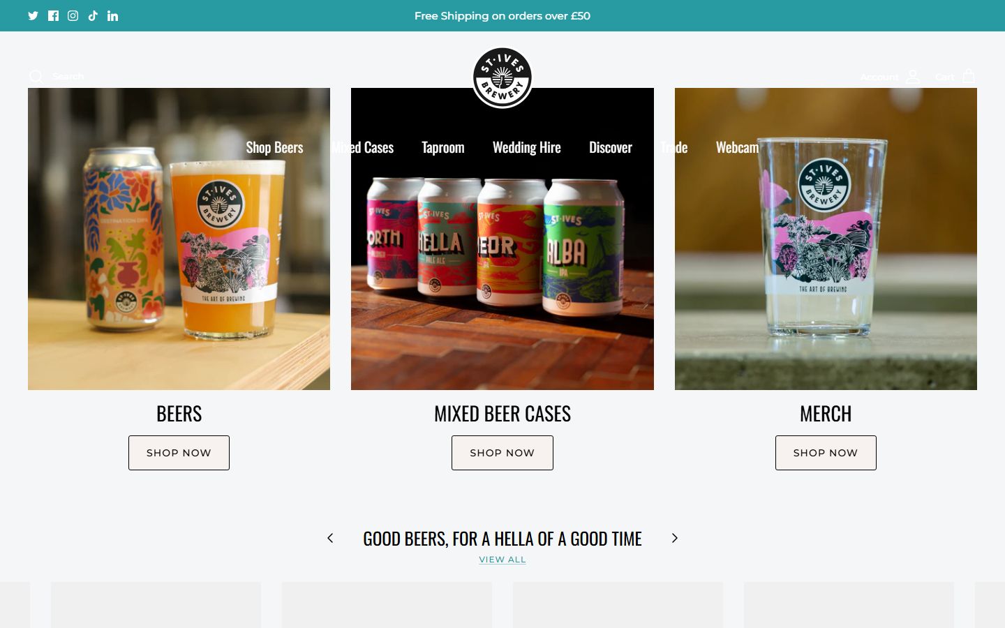Homepage of St Ives Brewery (www.stives-brewery.co.uk) -- Maad House brand review