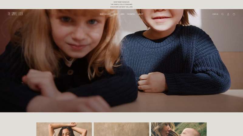 Homepage of The Simple Folk (thesimplefolk.co) -- Maad House brand review