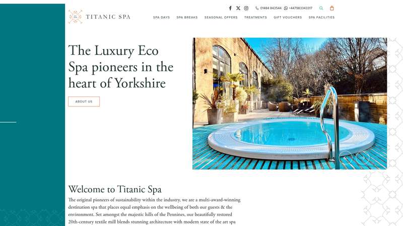 Homepage of Titanic Spa (titanicspa.com) -- Maad House brand review