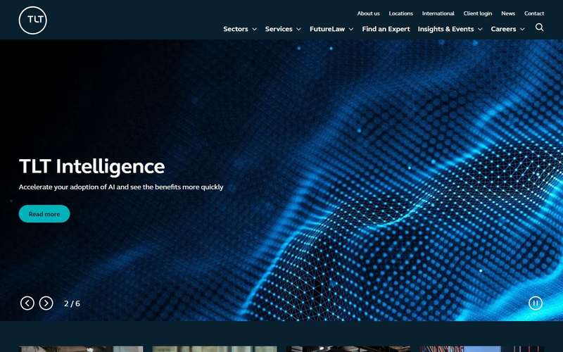 Homepage of TLT (www.tlt.com) -- Maad House brand review