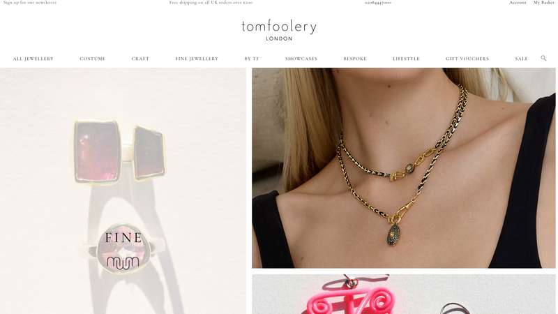 Homepage of Tomfoolery London (tomfoolerylondon.co.uk) -- Maad House brand review