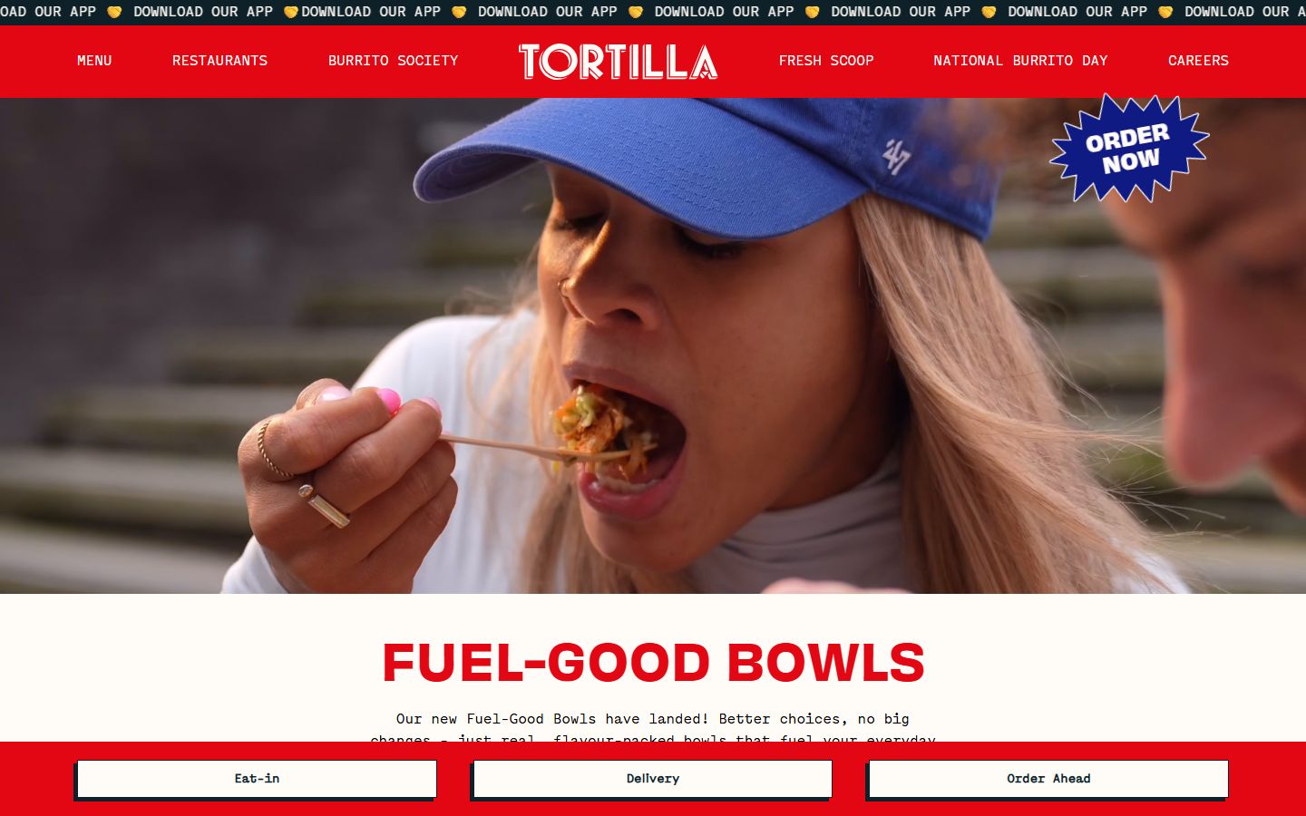Homepage of Tortilla (tortilla.co.uk) -- Maad House brand review